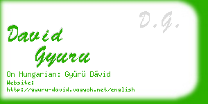 david gyuru business card
