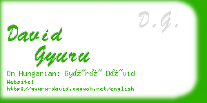 david gyuru business card